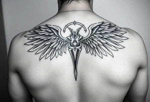ArchAngel Protection tattoo stencil for women tattoo idea