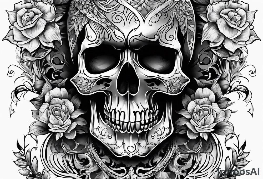 Skull tattoo idea