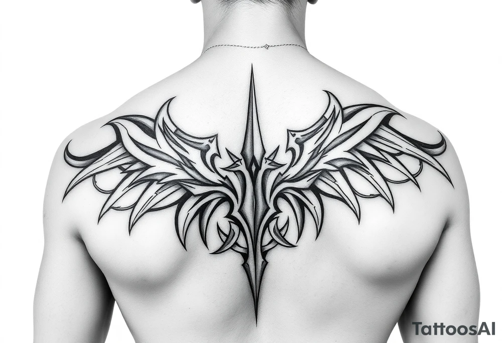 Bold Tribal half sleeve tattoo idea