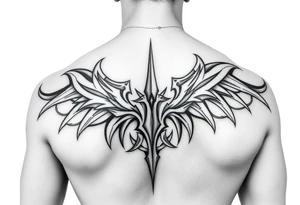 Bold Tribal half sleeve tattoo idea