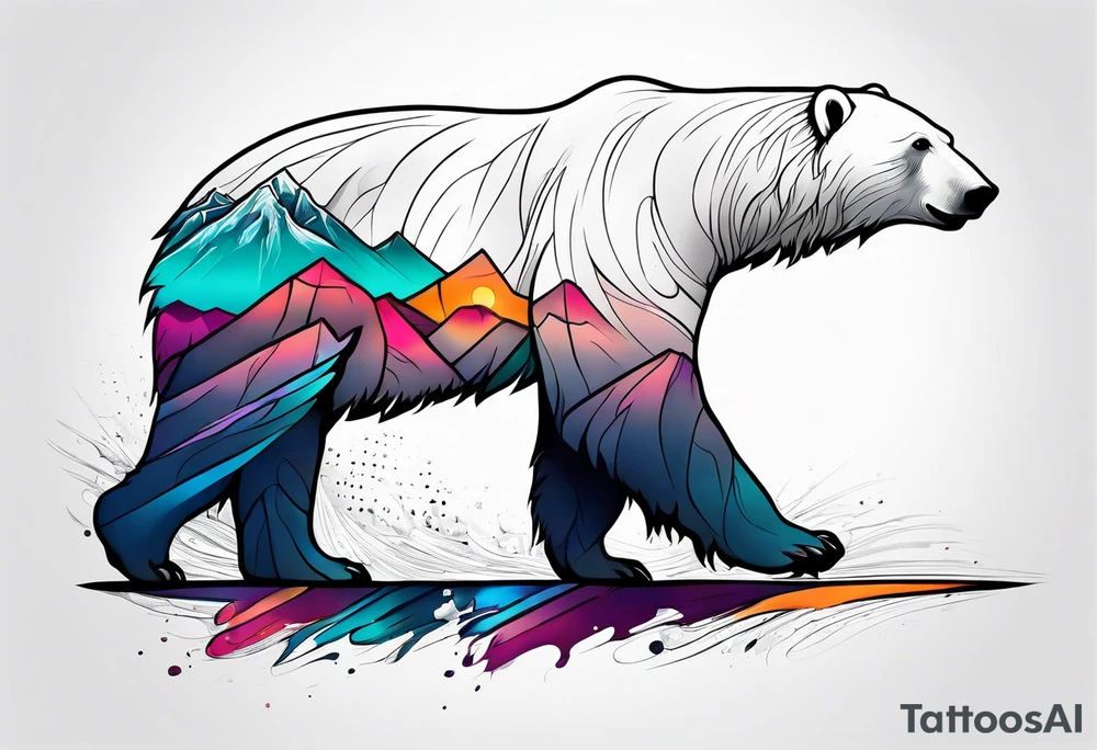 polar bear in italy tattoo idea