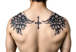 Full sleeve with Sicilian and tribal aesthetics tattoo idea