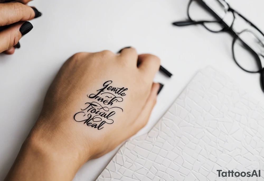 A gentle touch can heal tattoo idea