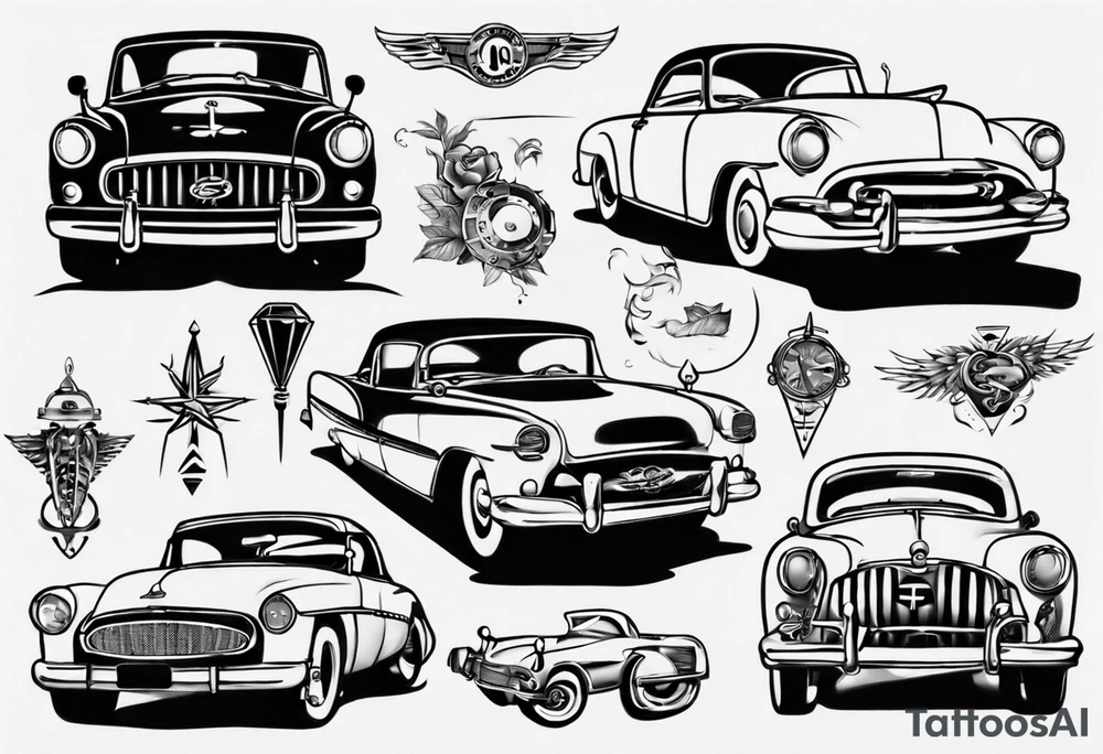 classic car tattoo idea