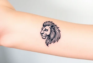 Fancy style "leo" start constilation birth
 sign lion tattoo idea