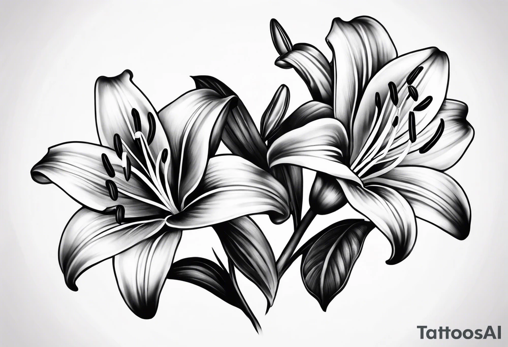 Small lily tattoo idea