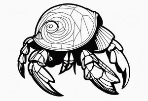 cute hermit crab tattoo idea