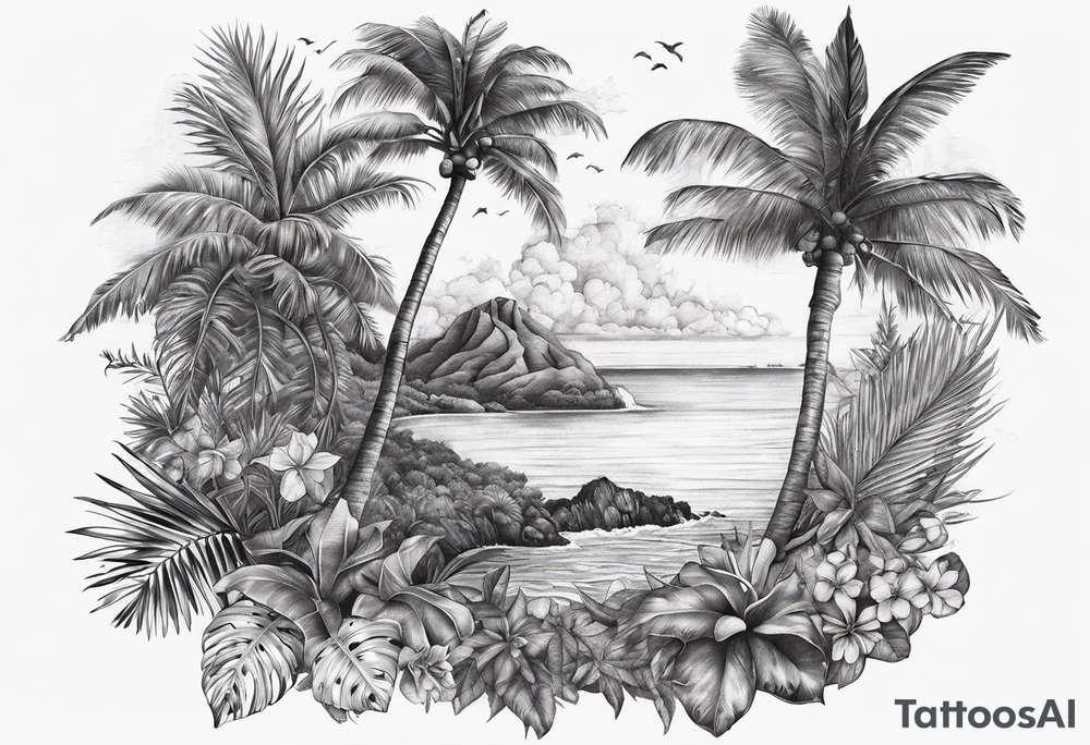 Eastern Caribbean islands tattoo idea