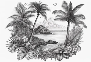Eastern Caribbean islands tattoo idea