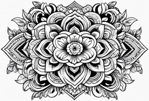 blumenranke tattoo idea