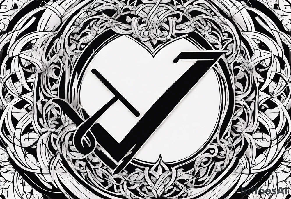 The intertwined script E with looping details in circular design tattoo idea The intertwined script E with looping details in circular design tattoo idea