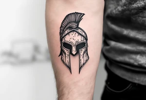 Spartan helmet tattoo idea