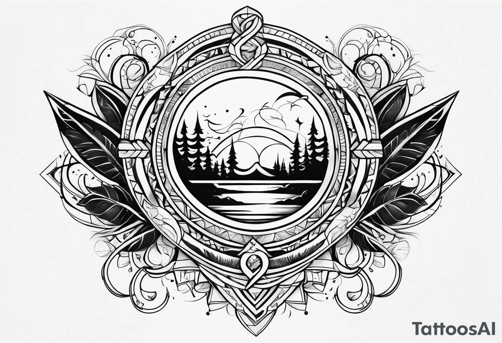 Simple Two-Band Tattoo Design With my kids names (Vedran and Srna) tattoo idea