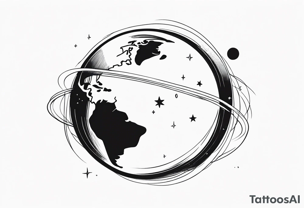 planet tattoo idea