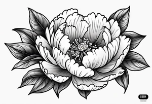 Peony flowers tattoo idea