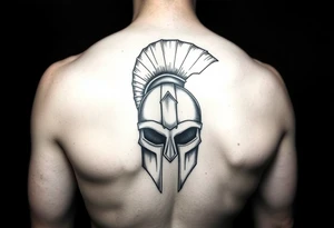 Spartan helmet forearm sleeve tattoo idea