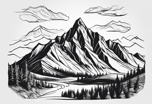 Mountains, concept tattoo idea