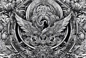 shadows of many people tattoo idea