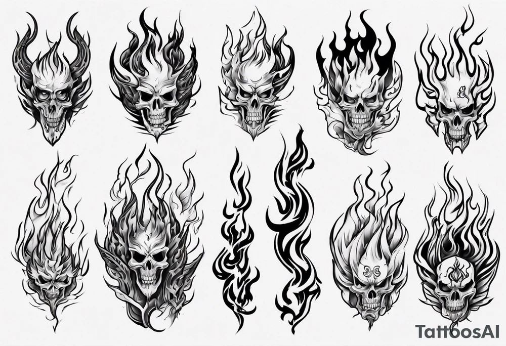 Flames tattoo idea