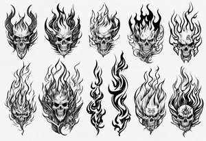 Flames tattoo idea