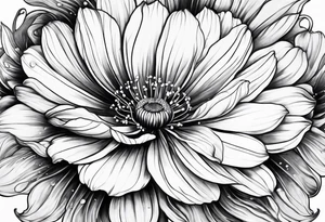 Cosmos flower tattoo idea