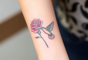 A tattoo with the name:
Debby Deguzman with
8-17-61 to 5-29-25 with a
Rose with a
Hummingbird tattoo idea
