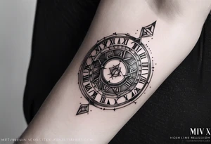 MMIV roman numeral small forearm stylish tattoo tattoo idea