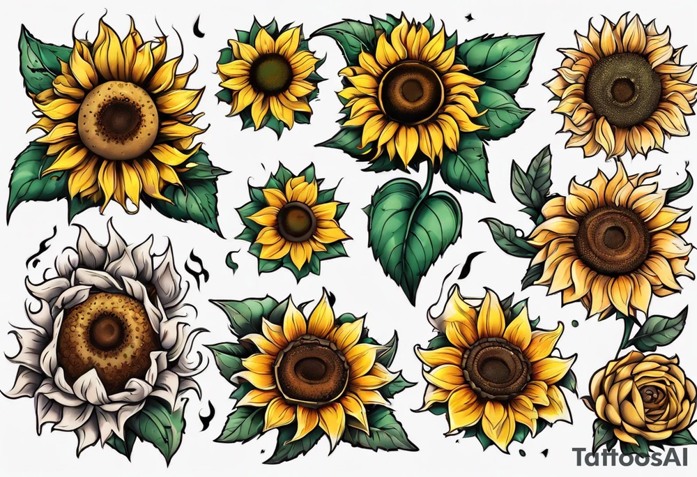 Sunflower tattoo idea