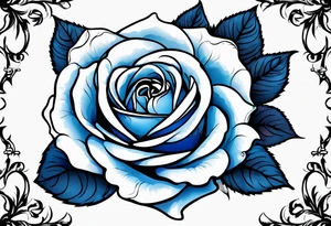 blue roses frames, tattoo idea