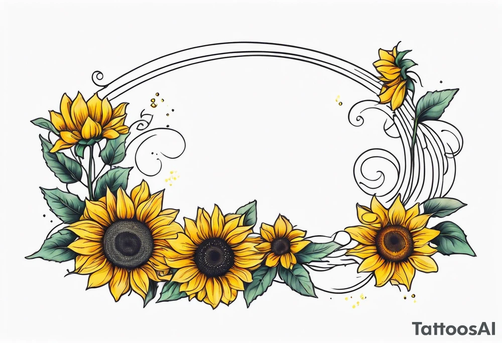 Sunflower infinity symbol tattoo idea