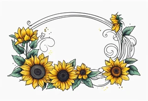 Sunflower infinity symbol tattoo idea