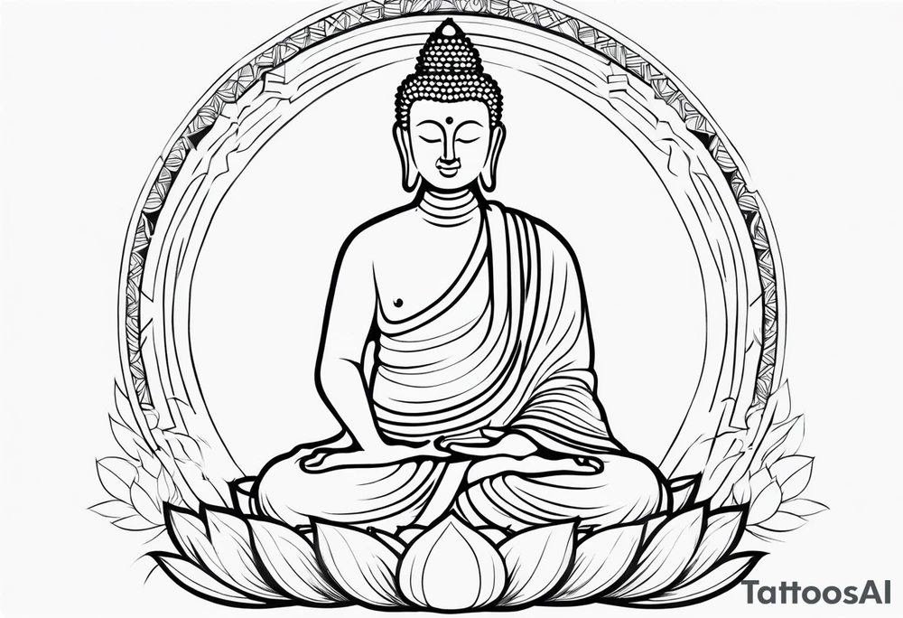 Serene Buddha tattoo idea