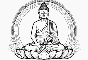 Serene Buddha tattoo idea