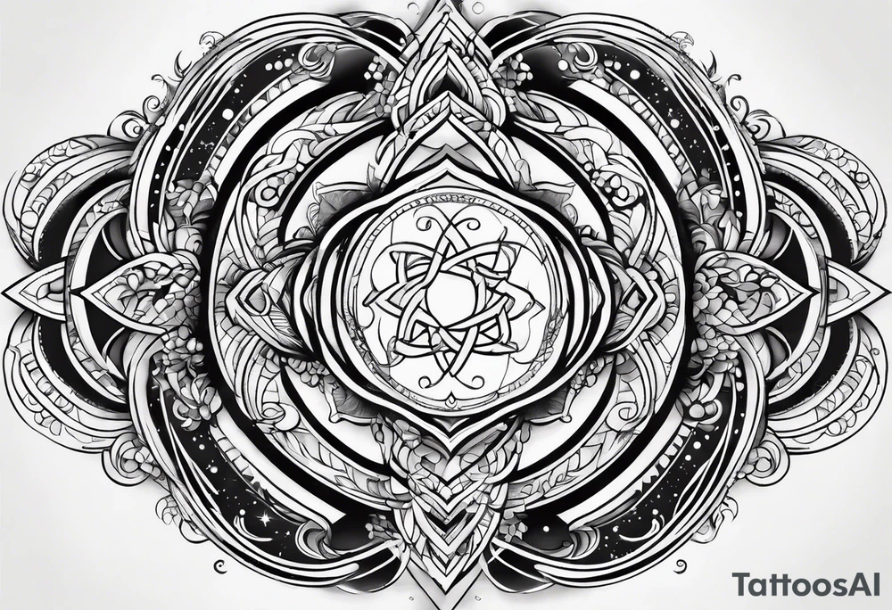 infinity symbol as a galaxy tattoo idea