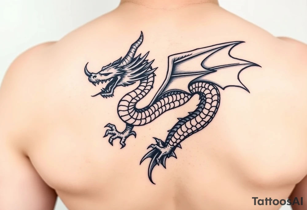 Powerful dragon tattoo idea