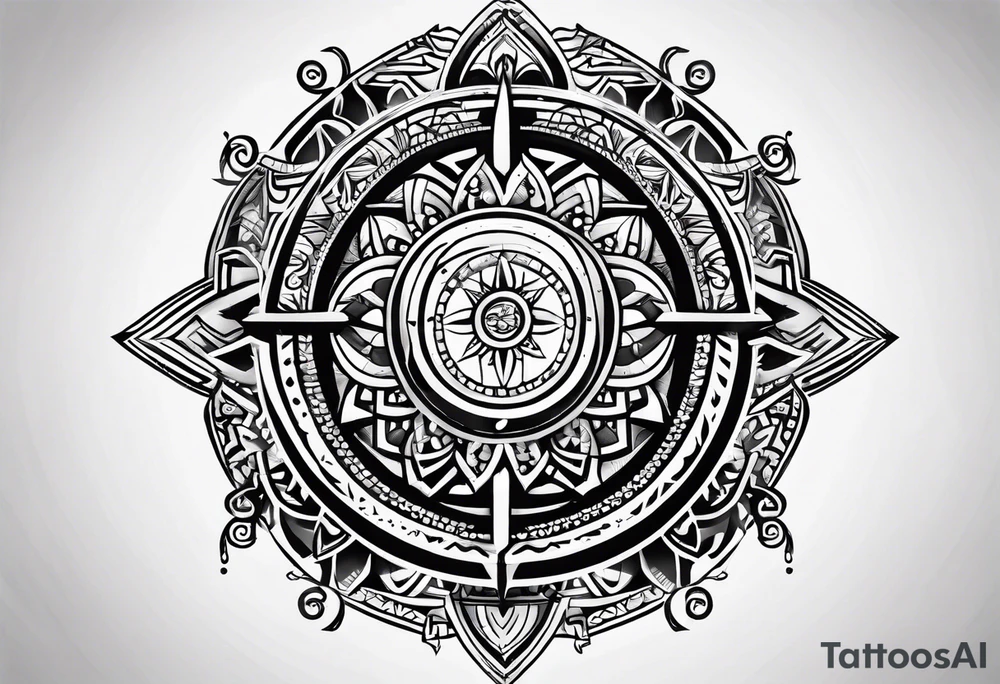 magic seal with tribals tattoo idea