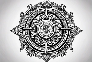 magic seal with tribals tattoo idea