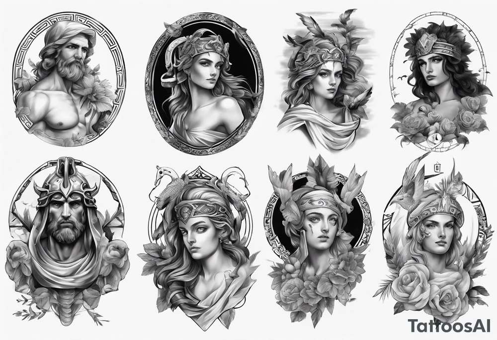 Greek mythology sleeve tattoo idea