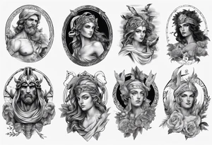 Greek mythology sleeve tattoo idea