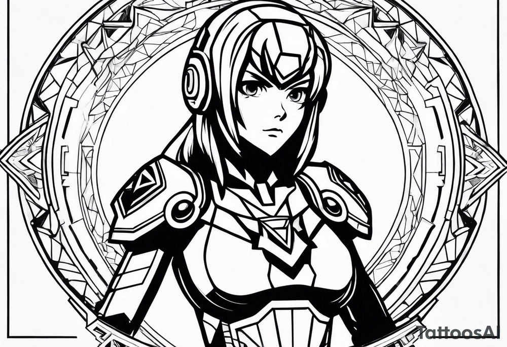 Samus shooting a triforce tattoo idea