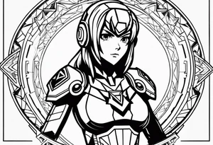 Samus shooting a triforce tattoo idea