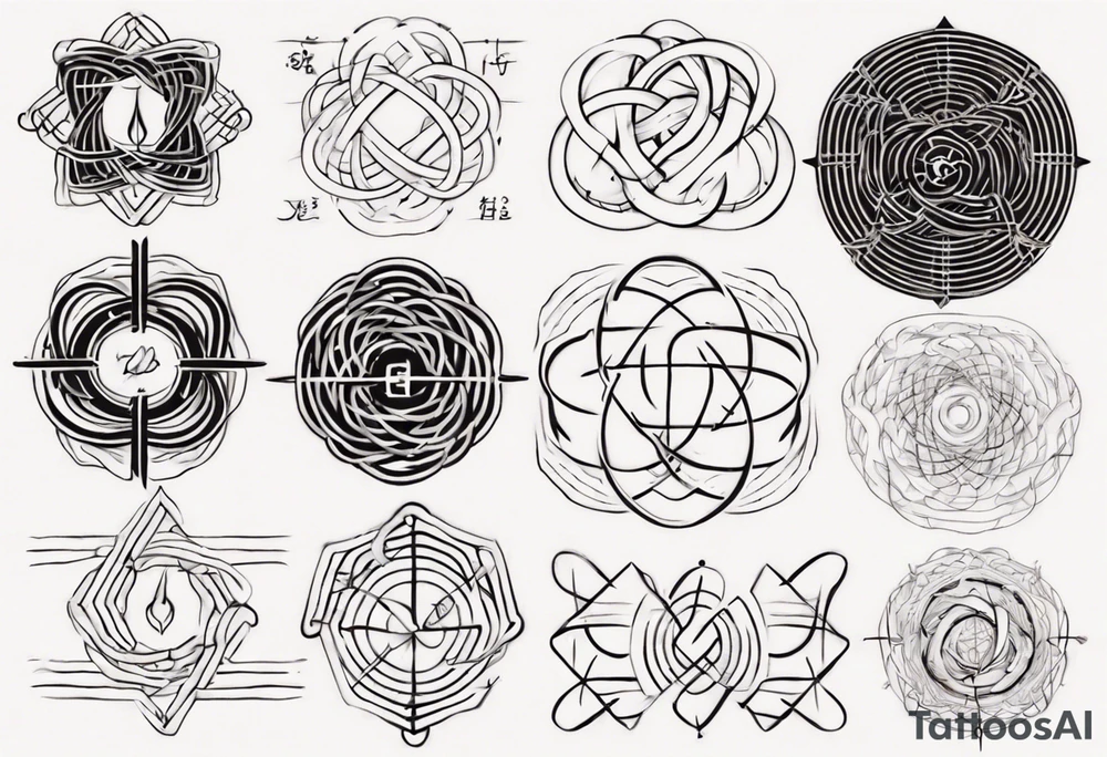 The mathematical 6,1 prime knot  that is cute, shape it like a friendship graph tattoo idea