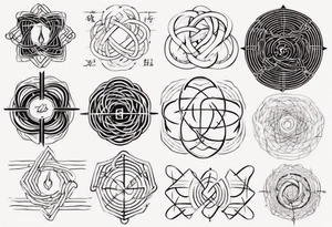 The mathematical 6,1 prime knot  that is cute, shape it like a friendship graph tattoo idea