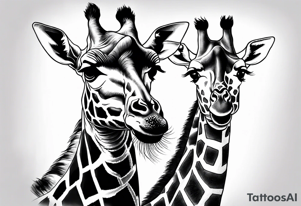 full body giraffe tattoo idea