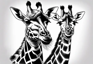 full body giraffe tattoo idea