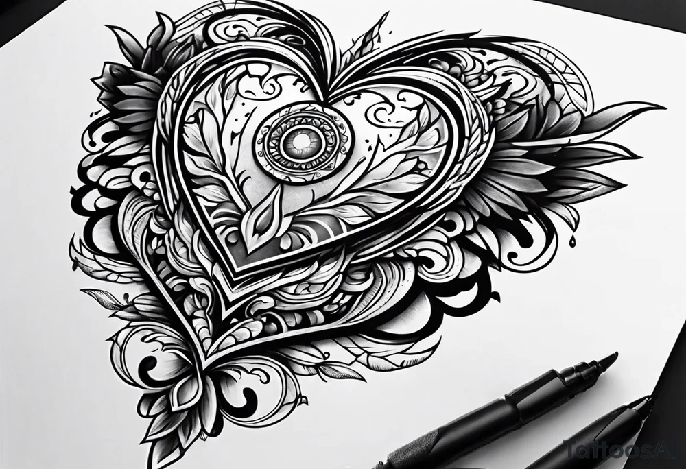 Healing heart tattoo idea