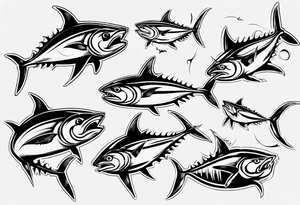 tuna with hook tattoo idea