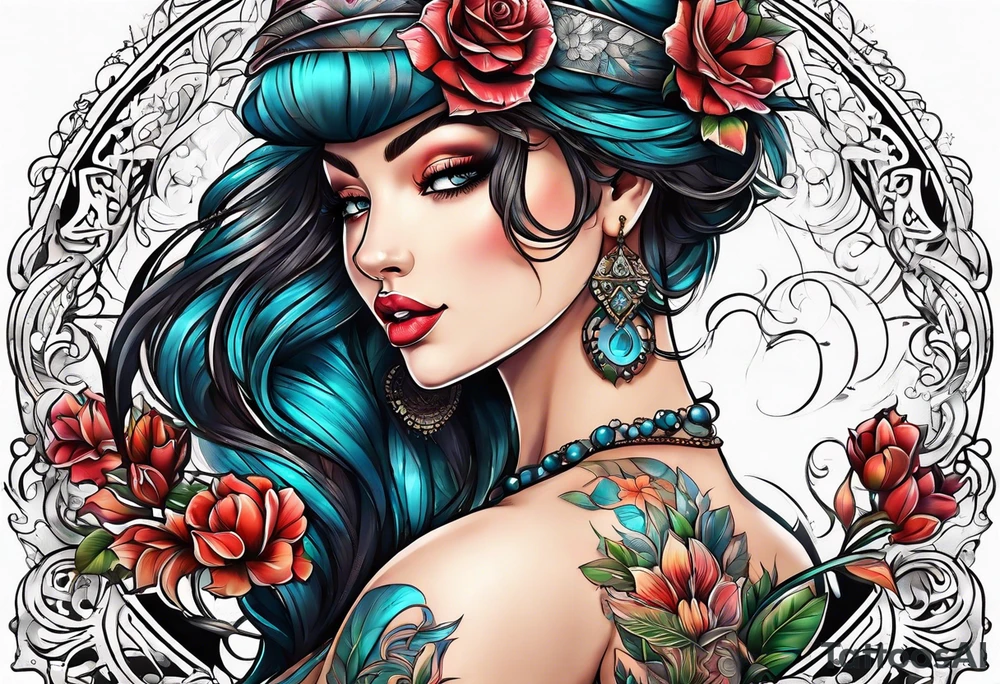 underboob, wider than tall tattoo idea