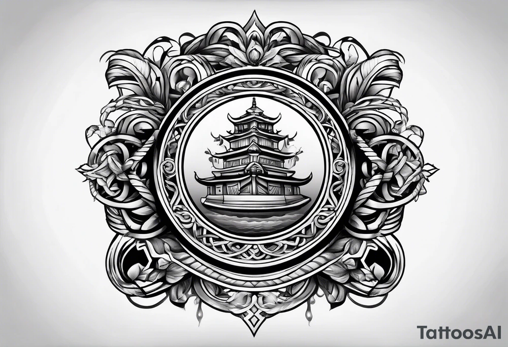 rope frame tattoo idea