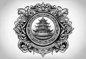 rope frame tattoo idea
